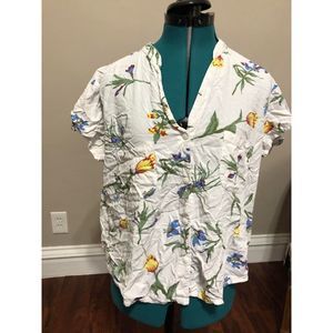 🧺Piyama Floral Harper Print Button Down Blouse, size L